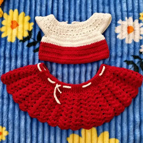 Crochet top and skirt set